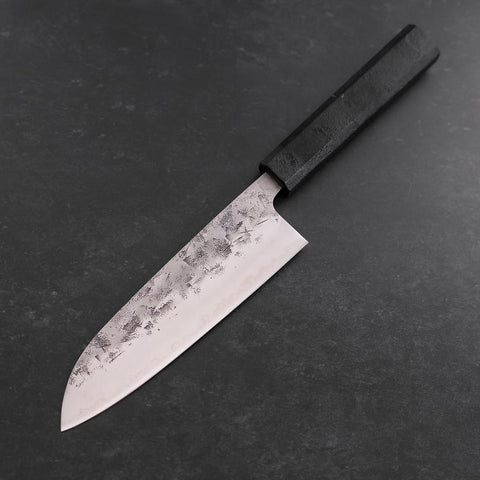 Santoku SLD Nashiji Washi Black Ishime Handle 165mm (6.5”)-[Musashi]-[Japanese-Kitchen-Knives]