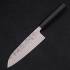 Santoku SLD Nashiji Washi Buffalo Ebony Handle 165mm (6.5”)-[Musashi]-[Japanese-Kitchen-Knives]