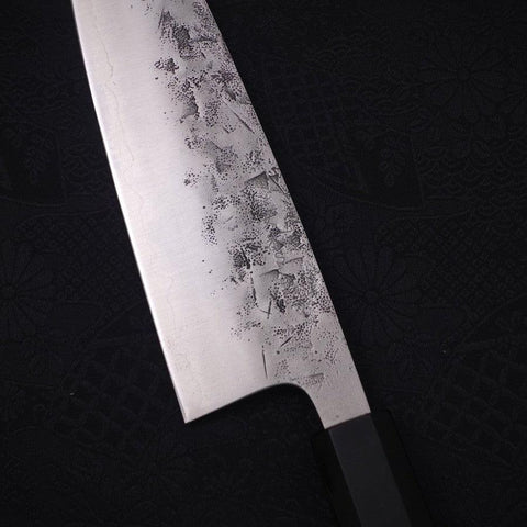 Santoku SLD Nashiji Washi Buffalo Ebony Handle 165mm (6.5”)-[Musashi]-[Japanese-Kitchen-Knives]