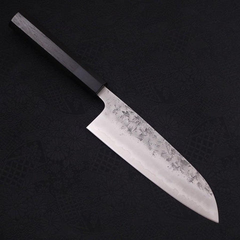 Santoku SLD Nashiji Washi Buffalo Ebony Handle 165mm (6.5”)-[Musashi]-[Japanese-Kitchen-Knives]