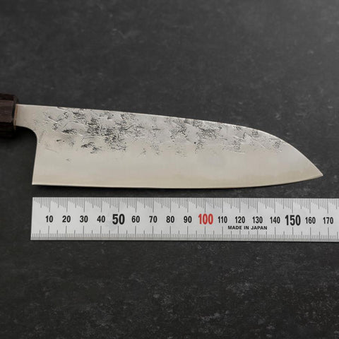 Santoku SLD Nashiji Washi Double Shitan Capped Cherry Handle 165mm (6.5”)-[Musashi]-[Japanese-Kitchen-Knives]