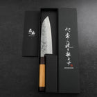 Santoku SLD Nashiji Washi Double Shitan Capped Cherry Handle 165mm (6.5”)-[Musashi]-[Japanese-Kitchen-Knives]