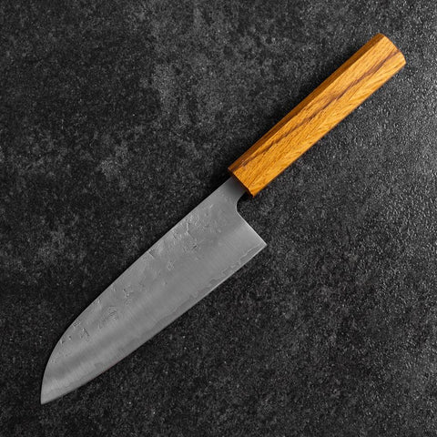 Santoku SLD Nashiji Washi Oak Handle 165mm-[Musashi]-[Japanese-Kitchen-Knives]