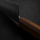 Santoku SLD Nashiji Washi Oak Handle 165mm-[Musashi]-[Japanese-Kitchen-Knives]