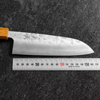 Santoku SLD Nashiji Washi Oak Handle 165mm-[Musashi]-[Japanese-Kitchen-Knives]