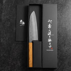 Santoku SLD Nashiji Washi Oak Handle 165mm-[Musashi]-[Japanese-Kitchen-Knives]