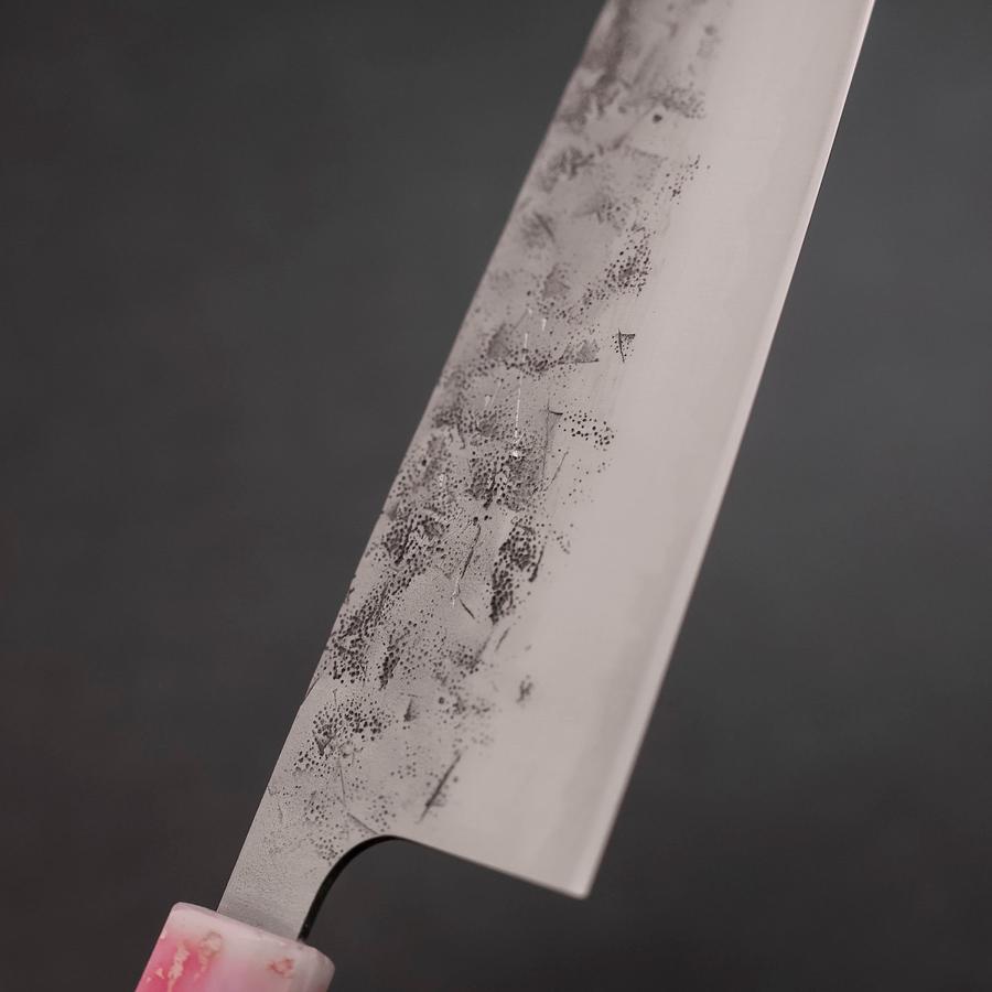 Santoku SLD Nashiji Washi Ocean Sakura Rose Gold Handle 165mm (6.5
