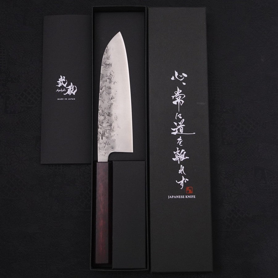 Santoku SLD Nashiji Washi Purple Urushi Handle 165mm (6.5”) – MUSASHI