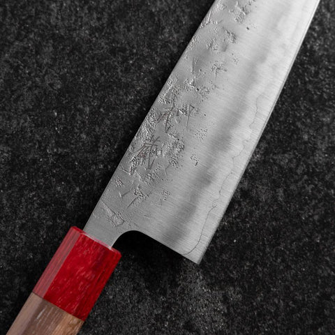 Santoku SLD Nashiji Washi Walnut Handle 165mm (6.5”)-[Musashi]-[Japanese-Kitchen-Knives]