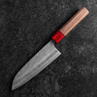 Santoku SLD Nashiji Washi Walnut Handle 165mm-[Musashi]-[Japanese-Kitchen-Knives]