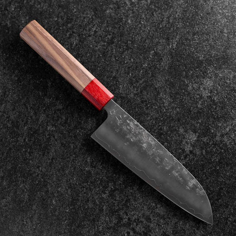 Santoku SLD Nashiji Washi Walnut Handle 165mm-[Musashi]-[Japanese-Kitchen-Knives]