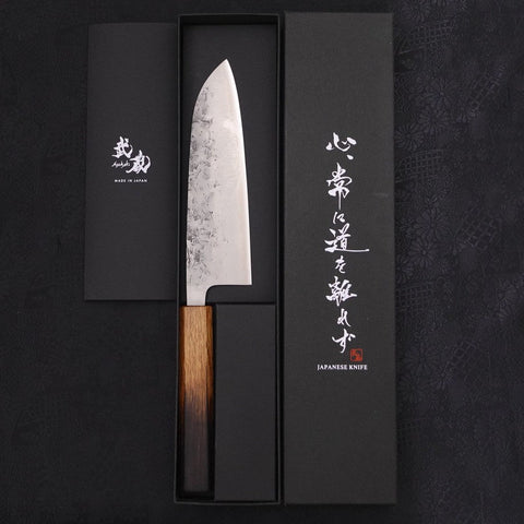 Santoku SLD Nashiji Washi Yaki Urushi Handle 165mm (6.5”)-[Musashi]-[Japanese-Kitchen-Knives]