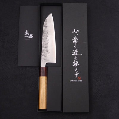 Santoku SLD Nashiji Washi Zelkova Handle 165mm-SLD-Nashiji Washi-Japanese Handle-[Musashi]-[Japanese-Kitchen-Knives]