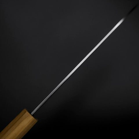 Santoku SLD Nickel Tsuchime Colored Damascus Olive Handle 170mm Limited Edition (6.7”)-[Musashi]-[Japanese-Kitchen-Knives]