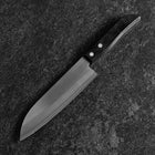 Santoku SLD Polished Western Black Handle 165mm (Tsuba Nashi) (6.5”)-[Musashi]-[Japanese-Kitchen-Knives]