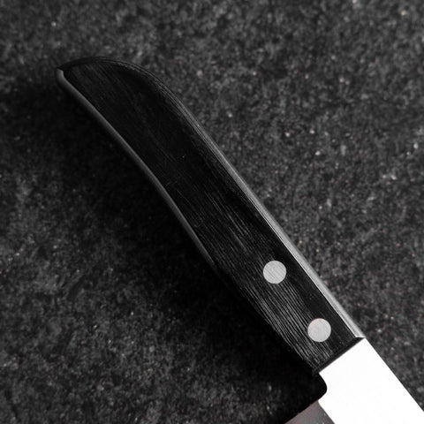 Santoku SLD Polished Western Black Handle 165mm (Tsuba Nashi) (6.5”)-[Musashi]-[Japanese-Kitchen-Knives]