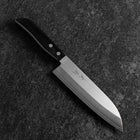 Santoku SLD Polished Western Black Handle 165mm (Tsuba Nashi)-[Musashi]-[Japanese-Kitchen-Knives]