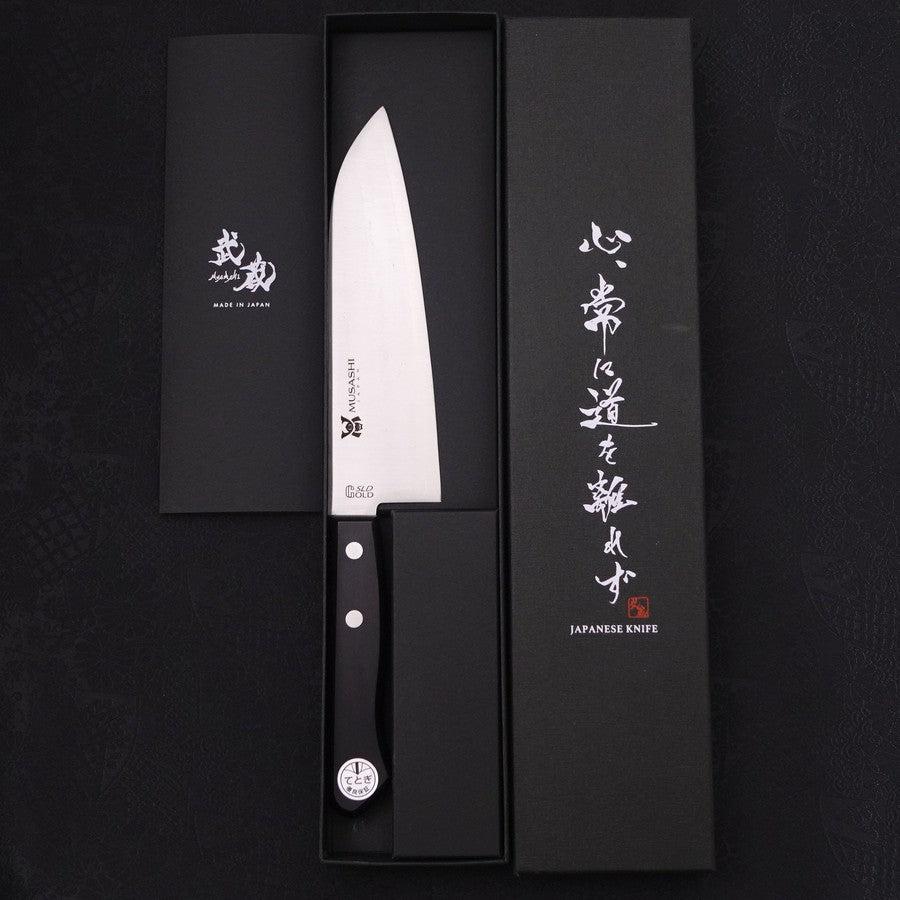 Santoku SLD Polished Western Handle 170mm-SLD-Polished-Western Handle-[Musashi]-[Japanese-Kitchen-Knives]