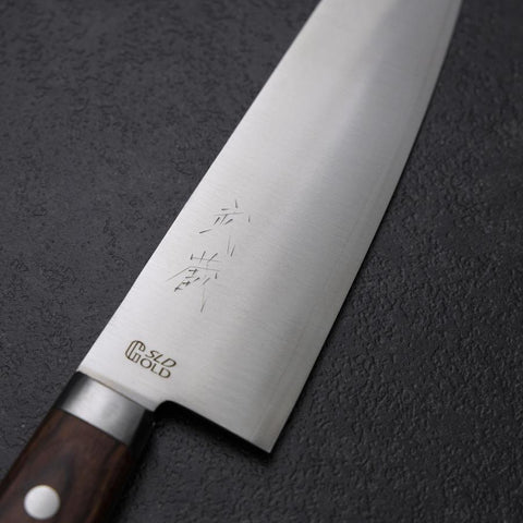 Santoku SLD Polished Western Mahogany Handle 165mm-[Musashi]-[Japanese-Kitchen-Knives]