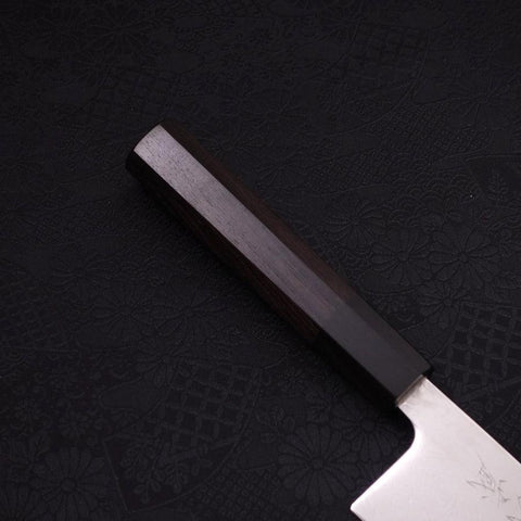Santoku SLD Wave Nickel Damascus Buffalo Ebony Handle 165mm (6.5”)-[Musashi]-[Japanese-Kitchen-Knives]