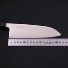 Santoku SLD Wave Nickel Damascus Buffalo Ebony Handle 165mm (6.5”)-[Musashi]-[Japanese-Kitchen-Knives]
