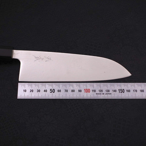 Santoku SLD Wave Nickel Damascus Buffalo Ebony Handle 165mm (6.5”)-[Musashi]-[Japanese-Kitchen-Knives]