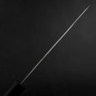 Santoku Silver Steel #3 Damascus Buffalo Wenge Handle 180mm (7”)-[Musashi]-[Japanese-Kitchen-Knives]