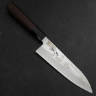 Santoku Silver Steel #3 Damascus Buffalo Wenge Handle 180mm (7”)-[Musashi]-[Japanese-Kitchen-Knives]