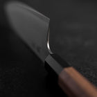 Santoku Silver Steel #3 Kasumi Buffalo Walnut Handle 165mm-[Musashi]-[Japanese-Kitchen-Knives]