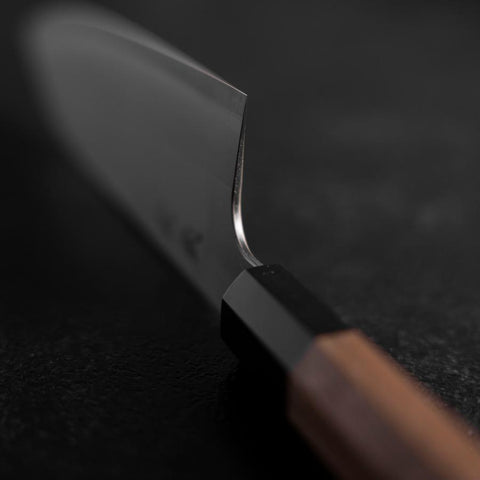 Santoku Silver Steel #3 Kasumi Buffalo Walnut Handle 165mm-[Musashi]-[Japanese-Kitchen-Knives]