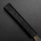 Santoku Silver Steel #3 Nashiji Black Ishime Urushi Handle 165mm (6.5”)-[Musashi]-[Japanese-Kitchen-Knives]