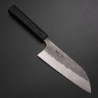 Santoku Silver Steel #3 Nashiji Black Ishime Urushi Handle 165mm (6.5”)-[Musashi]-[Japanese-Kitchen-Knives]