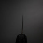 Santoku Silver Steel #3 Nashiji Black Ishime Urushi Handle 165mm-[Musashi]-[Japanese-Kitchen-Knives]