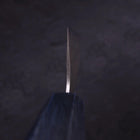 Santoku Silver Steel #3 Nashiji Dark Blue Handle 165mm (6.5”)-[Musashi]-[Japanese-Kitchen-Knives]
