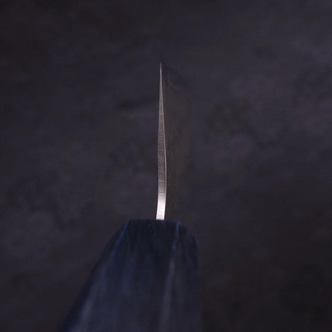 Santoku Silver Steel #3 Nashiji Dark Blue Handle 165mm (6.5”)-[Musashi]-[Japanese-Kitchen-Knives]