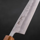 Santoku Silver Steel #3 Nashiji Oak Handle 165mm (6.5”)-[Musashi]-[Japanese-Kitchen-Knives]