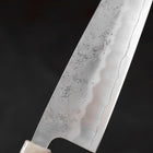 Santoku Silver Steel #3 Nashiji Ocean Blue White Handle 165mm (6.5”)-[Musashi]-[Japanese-Kitchen-Knives]