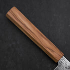 Santoku Silver Steel #3 Nashiji Olive Handle 170mm-[Musashi]-[Japanese-Kitchen-Knives]