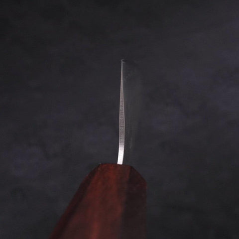 Santoku Silver Steel #3 Nashiji Purple Urushi Handle 165mm (6.5”)-[Musashi]-[Japanese-Kitchen-Knives]