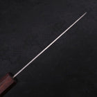 Santoku Silver Steel #3 Nashiji Purple Urushi Handle 165mm (6.5”)-[Musashi]-[Japanese-Kitchen-Knives]