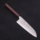 Santoku Silver Steel #3 Nashiji Purple Urushi Handle 165mm (6.5”)-[Musashi]-[Japanese-Kitchen-Knives]