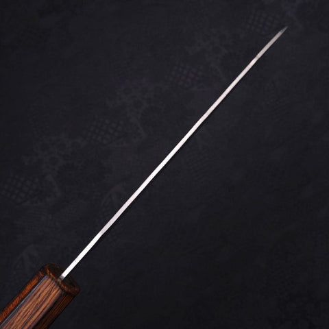 Santoku Silver Steel #3 Nashiji Sumi Urushi Handle 165mm (6.5”)-[Musashi]-[Japanese-Kitchen-Knives]