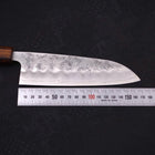 Santoku Silver Steel #3 Nashiji Sumi Urushi Handle 165mm (6.5”)-[Musashi]-[Japanese-Kitchen-Knives]
