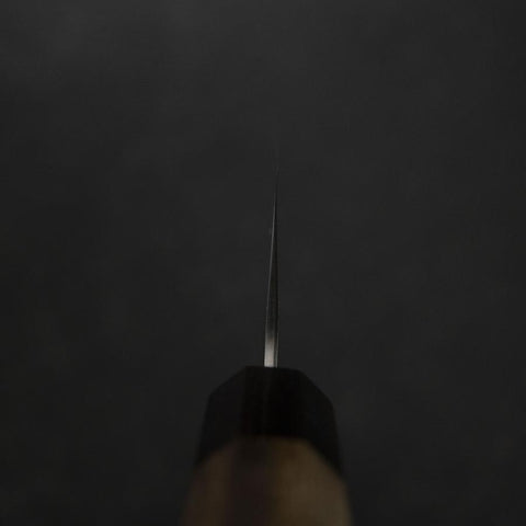 Santoku Silver Steel #3 Nashiji Walnut Handle 165mm-[Musashi]-[Japanese-Kitchen-Knives]