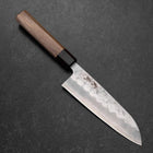 Santoku Silver Steel #3 Nashiji Walnut Handle 165mm-[Musashi]-[Japanese-Kitchen-Knives]