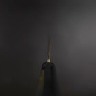 Santoku Silver Steel #3 Nashiji Western Black Handle 180mm (7”)-[Musashi]-[Japanese-Kitchen-Knives]