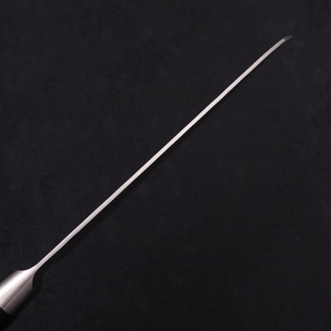 Santoku Silver Steel #3 Nashiji Western Black Handle 180mm (7”)-[Musashi]-[Japanese-Kitchen-Knives]