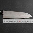 Santoku Silver Steel #3 Nashiji Western Black Handle 180mm (7”)-[Musashi]-[Japanese-Kitchen-Knives]