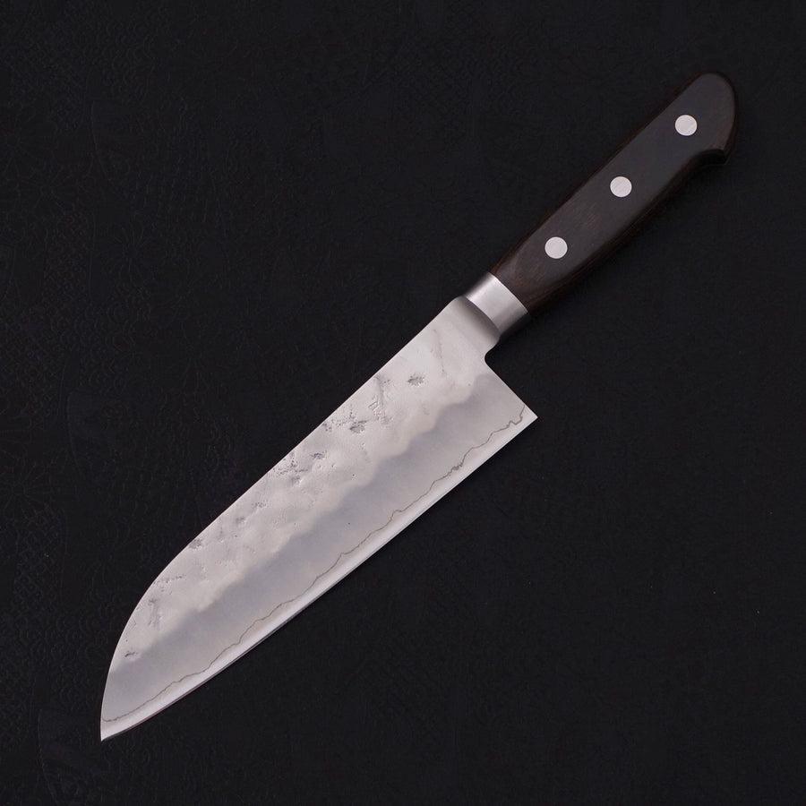 Santoku Silver Steel #3 Nashiji Western Handle 165mm-Silver steel #3-Nashiji-Western Handle-[Musashi]-[Japanese-Kitchen-Knives]