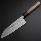 Santoku Silver Steel #3 Nawame Damascus Buffalo Walnut Handle 165mm-[Musashi]-[Japanese-Kitchen-Knives]